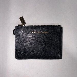 Michael Kors Black Pouch with Gold Zipper